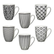 Kaffee Tassen Becher Pott 6er Set Tee Mug große Kaffeetassen Kaffeebecher XXL