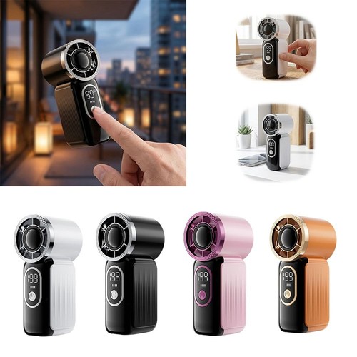 Mini handheld fan with - with, led