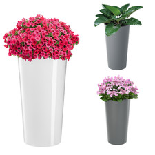 Blumenkübel Pflanzkübel Slim Hochglanz Einsatz Blumentopf bis 75 cm 5 Größen
