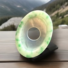 Original Charlotte Ovale Scheibe Grün Perlmutt Jade