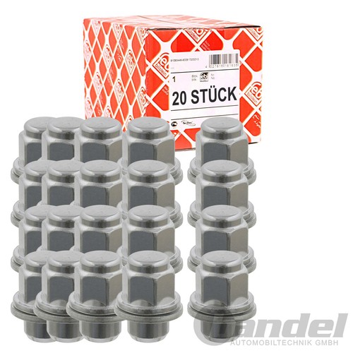 20x febi radmutter alufelgen - radmutter,