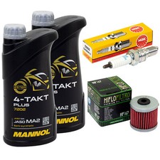 Inspektion für Daelim VS 125 Evolution VT 125 97-03 Set Öl 2L Ölfilter Zündkerze