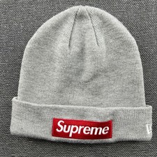 SUPREME X New Era graue Beanie