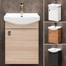 Planetmöbel Gäste WC Waschtischunterschrank mit Waschbecken 45cm für Badezimmer