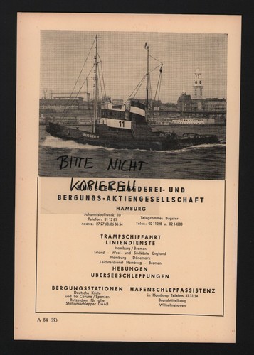 Hamburg werbung 1961 - hamburg,,
