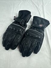 Probiker Racing Kids II Motorrad Kinder Lederhandschuhe  Schwarz Handumfang 20cm