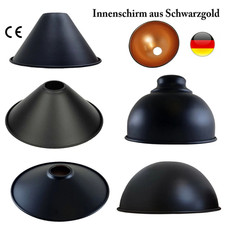 Vintage Lampenschirm Deckenlampe Hängelampe Retro Schwarz schirm Metall E27 B22