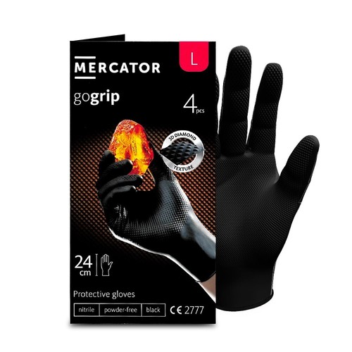 Nitrilhandschuhe schwarz l - schwarz,