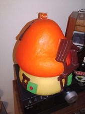 Schlumpfhaus 2-teilig Haus GROSS BULLY PEYO Dach leuchtorange,Gebäude wachsgelb