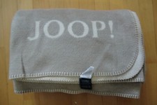 Joop! Kuscheldecke 180 x 200 cm Baumwollmischung Kettelstichnaht Sand Pergament