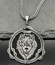 BOZKURT & 60cm Halskette 925 Silber Wolf Kette OSMANLI Kurt Gök Türk Göktürkce