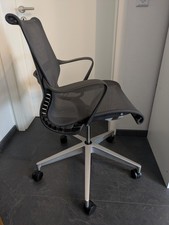 Herman Miller Setu Bürostuhl, Grau, Netz