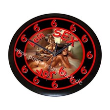 Super Wanduhr " Kein Sex vor 6