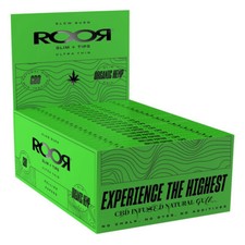 1 Box (32 Heftchen) ROOR Organic Hemp Slim+Tips, 32 Blättchen+Tips pro Heftchen