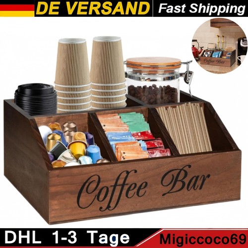 Holz kaffeestation organizer - holz, kaffeestation‑organizer