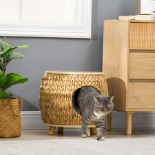 Pawhut katzenhöhle aus rattan - pawhut,