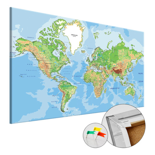 Korkbild world geography - korkbild,