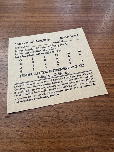 Reproduktion fender bassman - fender,