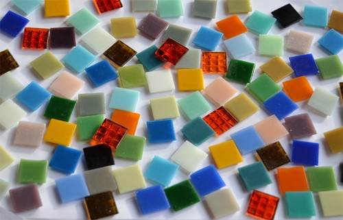 100 glas mosaiksteine 2x2 - st.,