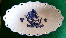 Pirken Hammer Porzellan Obst schale ovale groß Schüssel mit Drache muster Ø 23,5