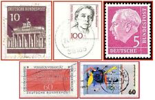 Deutsche Bundespost (406a) - fünf gestempelte Briefmarken verschiedener Werte