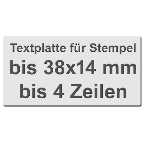 Textplatte für stempel x - textplatte,