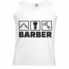 Tank Top BARBER - FRISEUR - FRISEUSE - BARBIER - FRISEURSALON Ärmellos in Weiß
