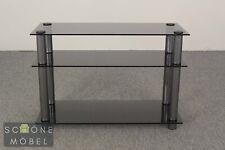 Modern TV HiFi Tisch Beistelltisch Phonotisch  Vintage Stil Tischchen Glas