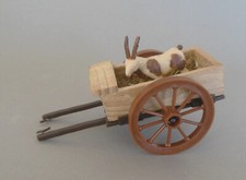 Wagen mit 1 Ziege (4 cm hoch)