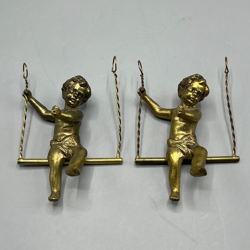 Paar vintage hängende cherubs - vintage,