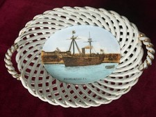 Porzellan Schale Kriegsschiff