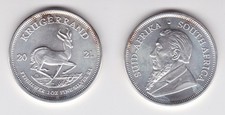 Krügerrand Silber Münze Südafrika 2021 Springbock 1 Unze Feinsilber (169994)