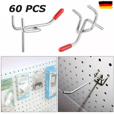 60x Einfachhaken Lochwandhaken