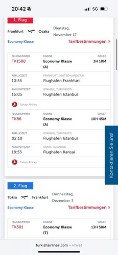 Flug von frankfurt - flug, nach