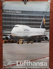 Lufthansa Vintage Travel Poster " Airport Frankfurt  " , 84x59cm