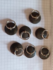 Ösen Knopf, Metallring als Öse, schwarz, 7 Stück , ca 21 mm