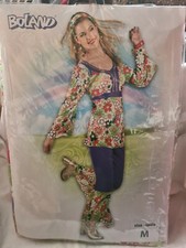 70er Jahre Retro Hippie, Damen Frauen Kostüm Verkleidung Schlager Outfit,neu,OVP