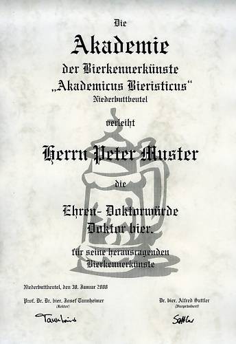 Diplom urkunde ehren doktor - urkunde,