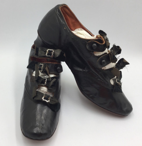 Antike schuhe schwarz leder - antike,