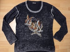 Damen Pullover Pulli Strick Gr. 38 - 40 von Princess goes Hollywood Grau  Top