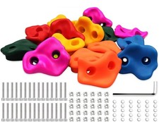 ALPIDEX Kinder Klettergriffe Klettersteine für Kletterwand belastbar 15 Stk.