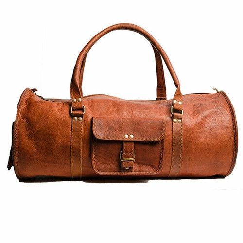 Leder ziege wochenendtasche - leder,