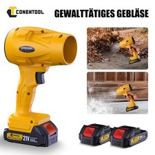 Turbo Gebläse Laubbläser 60000RPM Elektrische Staubgebläse Luftbläser mit 2Akkus