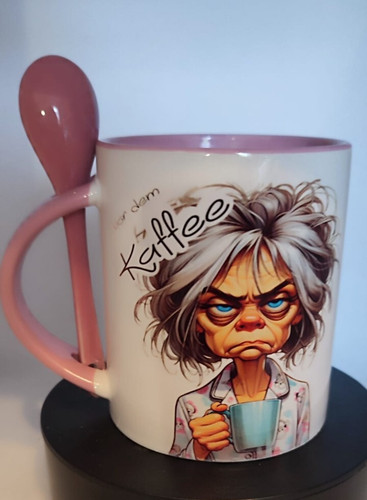 Löffel tasse frau vor - löffel,
