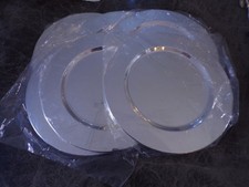 Satz 6 Platzteller 30 cm versilbert klassisches Dekor TOP  !