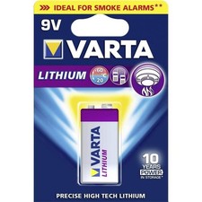 6 x Varta Lithium 9V Block