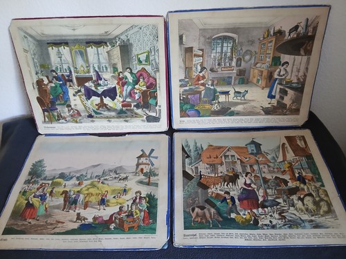 Antik 4stck bild lihgraphie - antik, 4stck.