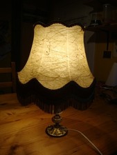 Alte Nachttischlampe Tischlampe mit Lampenschirm 50 cm vintage 60s 70s