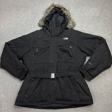 North Face Jacke Damen Large Schwarz Puffer Gänsedaunen Hyvent Kapuze...