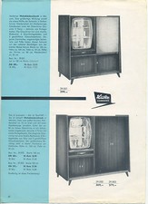 Reklame Werbung Huske Versand Kleiderschrank ca. 50er Möbel Hocker 